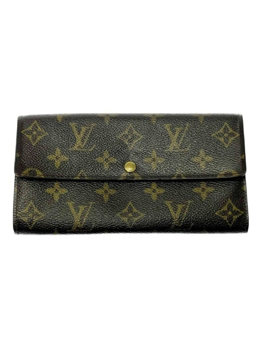 Louis Vuitton Monogram Portefeuille Sarah Wallet Brown
